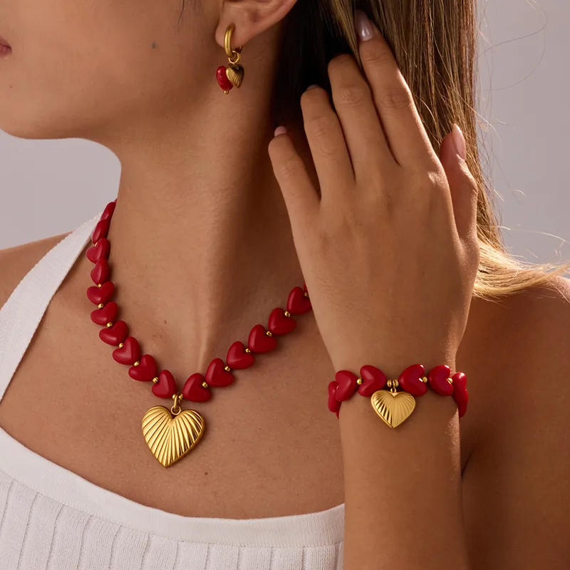 Red Valentine's Day Necklace