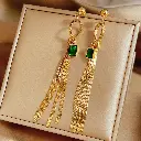 Green Waterdrop Earrings