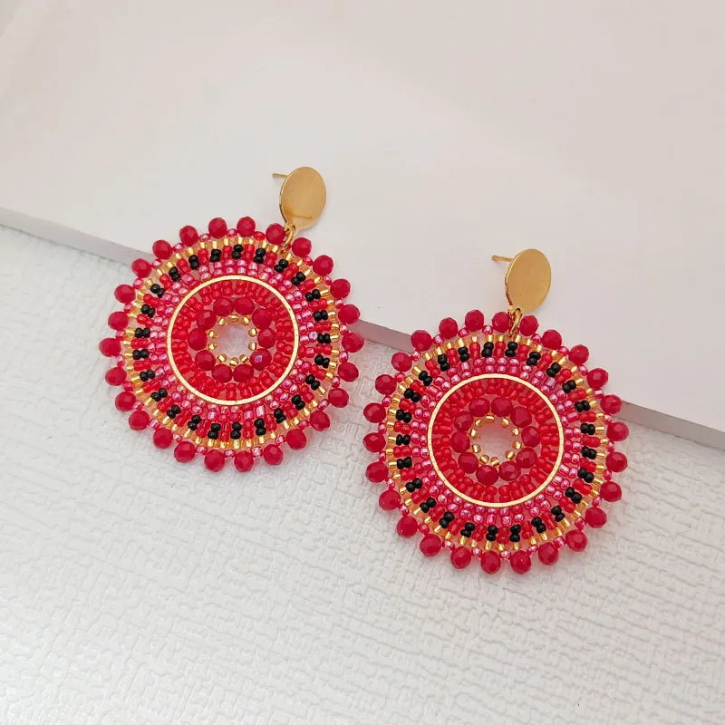 Red Fancy Earrings