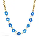 Blue Flowers Necklace