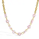 Pink Flowers Necklace
