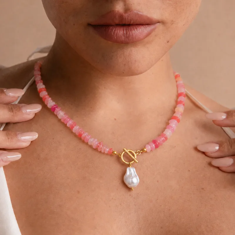 Coral Pearl Necklace