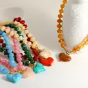 Colorful Chunky Heart Necklaces 