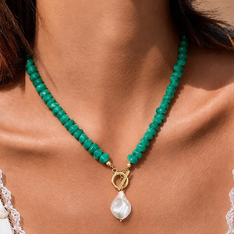 Turquoise Pearl Necklace