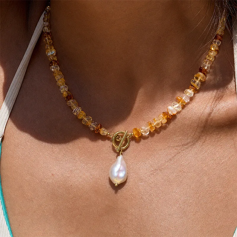 Sunset Pearl Necklace