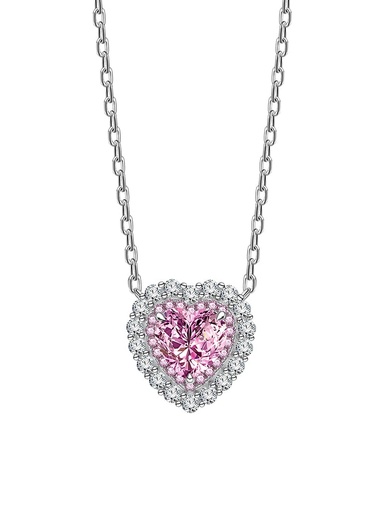 Pink Heart Necklace S925